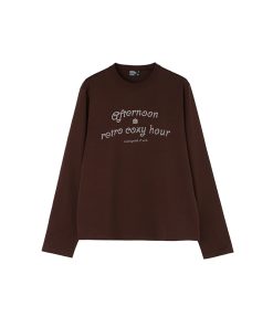 Loose Fit Round Neck Pure Cotton Men's Long Sleeve T-Shirt - Essential Layering Tee for 90s Style Casual Wear