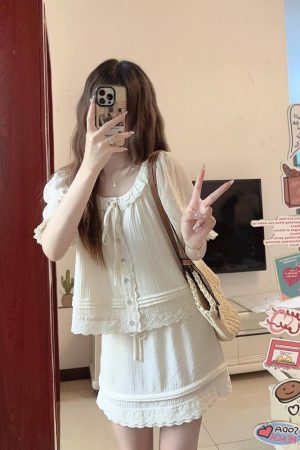 Loose-Fit Short Sleeve T-Shirt and Half-Length Skirt Set for Women - Summer Two-Piece Outfit for Effortless Style