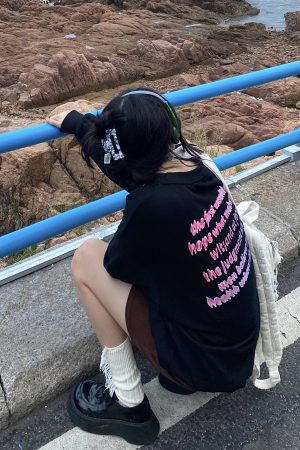 Loose Fit Takeoff Curry Letter Embroidery Sweatshirt - Japanese Korean Street Style Unisex Casual Trendy for Students