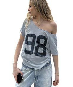 Loose Fit Women's T-Shirt with Personalized Digital Print - Casual Short Sleeve Round Neck Top in European and American Street Style