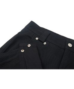 Loose Leaf Wide-Leg Casual Pants for Summer - Embroidered Letters, Wrinkle-Resistant, Stiff Fit, Trendy 2025 Fashion