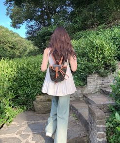 Loose Sleeveless White Camisole Top for Women - Sweet Temperament Design, Summer 2025 Style, Perfect for 90s and Y2K Fashion