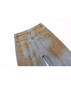 Loose Trendy Wasteland Dirty Cowboy Shorts - American Retro Street Style Summer Capris for Casual Wear