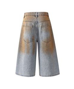 Loose Trendy Wasteland Dirty Cowboy Shorts - American Retro Street Style Summer Capris for Casual Wear