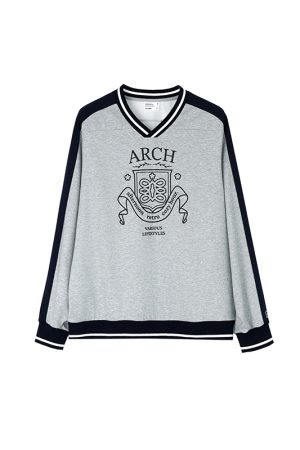 Loose V-Neck Quick-Dry Breathable Men's Long Sleeve T-Shirt - Stylish Casual Top for 90s and Y2K Fashion Enthusiasts