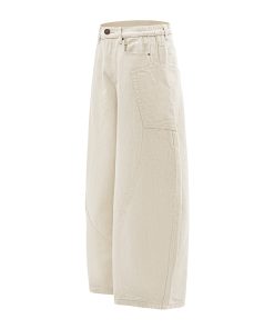 Loose Wide-Leg Curved Knife Pants for Women - Casual American Streetwear Denim - Summer 2025 Fashion Trend