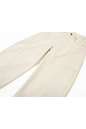 Loose Wide-Leg Curved Knife Pants for Women - Casual American Streetwear Denim - Summer 2025 Fashion Trend