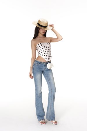 Low-Waist Flared Slim Fit Jeans for Women - Washable Solid Color Versatile Pants for a Sexy, Shaping Look