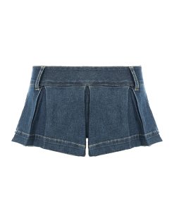 Low Waist Ultra Short Denim Skirt Pants - Vintage Washed Euro-American Street Style, Y2K Inspired Fashion