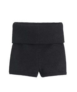 Low-Waist Vertical Striped Knitted Shorts for Women - Body-Hugging Slim Fit Elastic Hot Pants for Casual Homewear