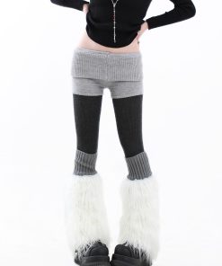 Low-Waist Vertical Striped Knitted Shorts for Women - Body-Hugging Slim Fit Elastic Hot Pants for Casual Homewear