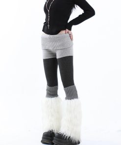 Low-Waist Vertical Striped Knitted Shorts for Women - Body-Hugging Slim Fit Elastic Hot Pants for Casual Homewear