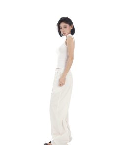 Low-Waist Wide-Leg Pants for Women, Spring/Summer Casual Style, Loose Slimming Straight-Leg Long Floor-Length Trousers