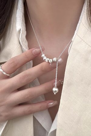 Luminous Metal Cat Eye Round Ball Necklace for Women - Light Luxury Clavicle Chain, Trendy 2025 Niche Design Accessory