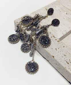 Luxurious Korean-Style Handmade Double-Sided Multi-Layered Tassel Long Earrings for Evening Wear