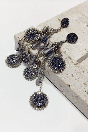 Luxurious Korean-Style Handmade Double-Sided Multi-Layered Tassel Long Earrings for Evening Wear