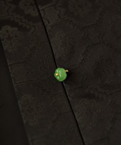 Luxury Chinese Style Embroidered Jacquard Sleeveless Stand Collar Vest Coat - Thick Silk Wool Padded Outerwear for Elegant Layering