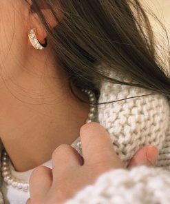 Luxury Exquisite Zircon Small Niche Design High-End 925 Pure Silver Needle Earrings for Elegant Fashion Statement