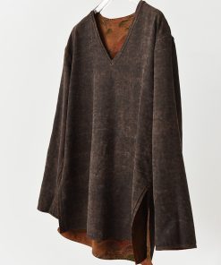 Luxury Heavyweight Xiangyun Silk V-Neck Reversible Long Sleeve Shirt - Retro National Style Chinese Long Top