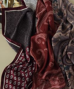 Luxury Silk Cashmere Paisley Square Scarf - Elegant Printed Shawl for Winter 2025 Fashion