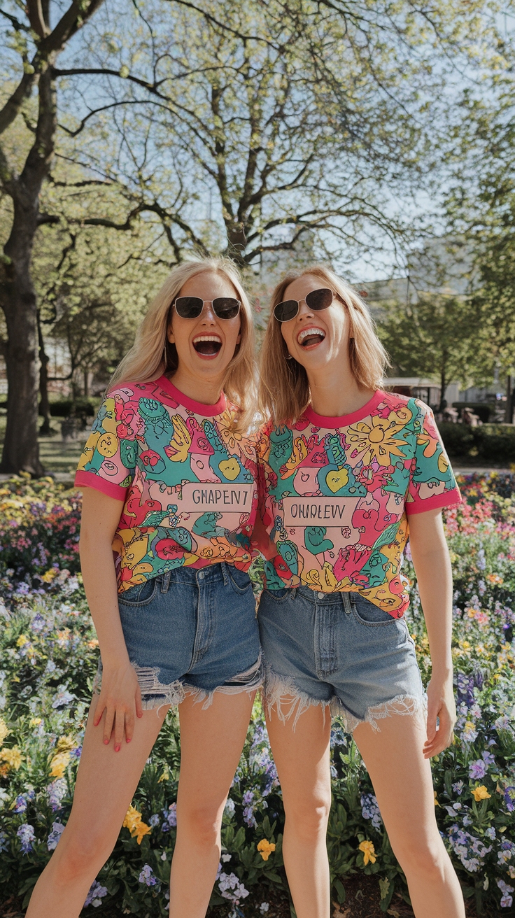 Stylish Matching BFF Shirts for Group Outings outfit idea