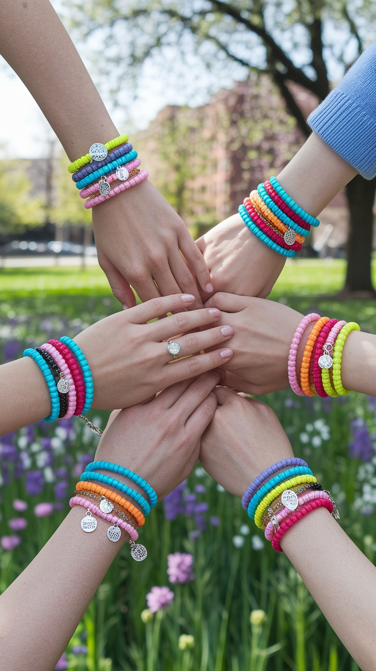 Matching Bracelets for 4 Friends: Best Friend Goals outfit idea