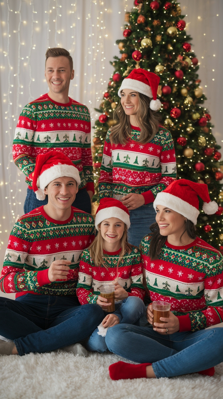 Matching Christmas Shirts: Fun Fashion for the Holidays outfit idea