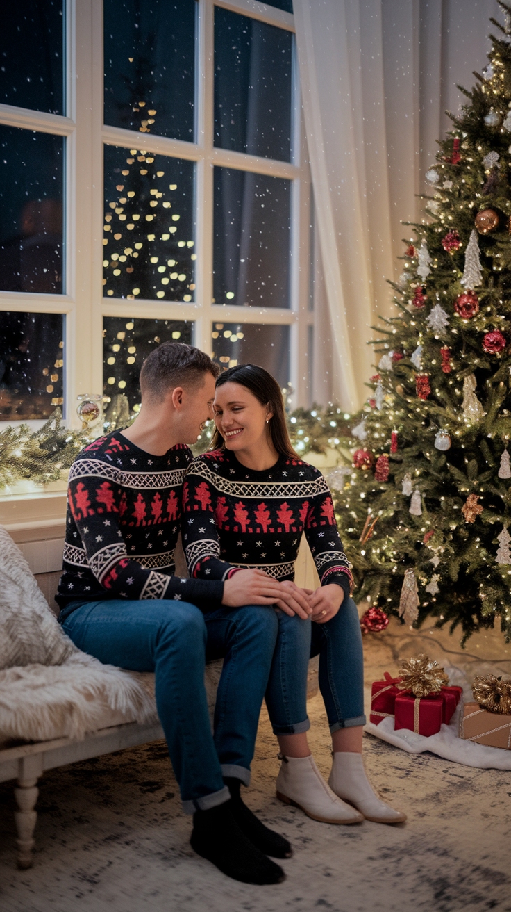 Matching Christmas Shirts Couples: Adorable Holiday Outfits outfit idea