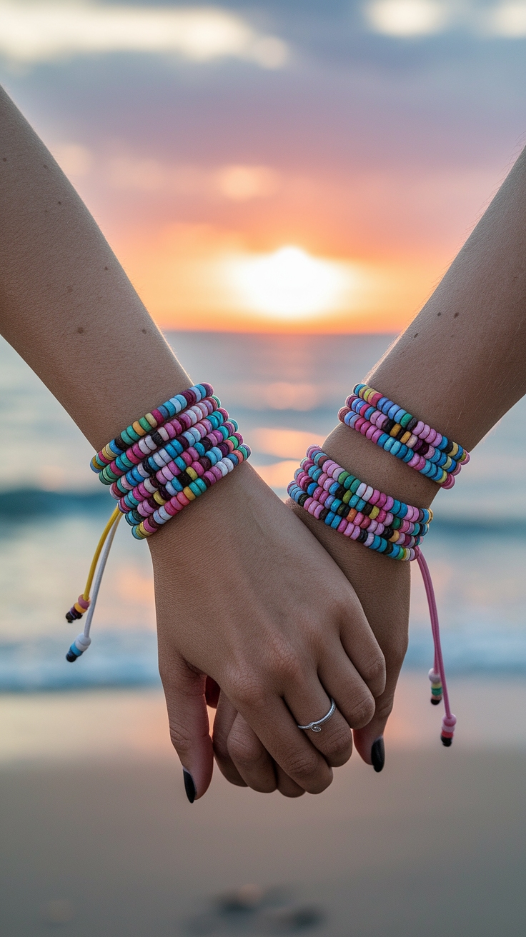 Crafting Matching Clay Bead Bracelets for Couples outfit idea