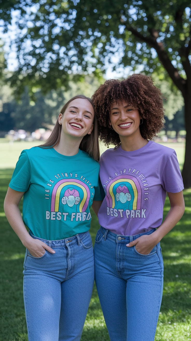 Cute Matching T Shirts for Best Friends to Wear outfit idea