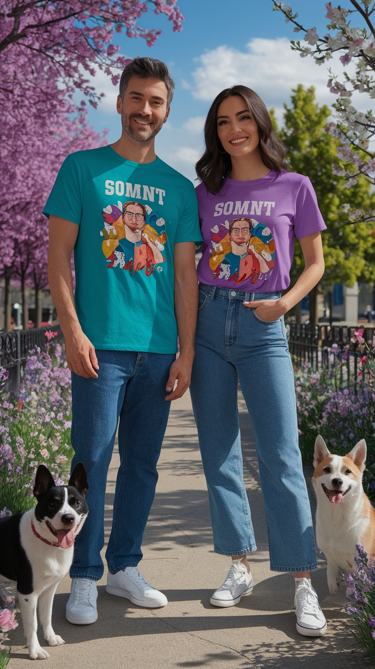 Versatile Matching T Shirts for Group Activities outfit idea