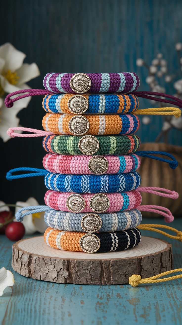 Handmade Matching Thread Bracelets for Friendship outfit idea