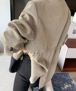 Matilda Djerf Chunky Sweater, New Style Outfits - Dark Academia Double Color Blazer