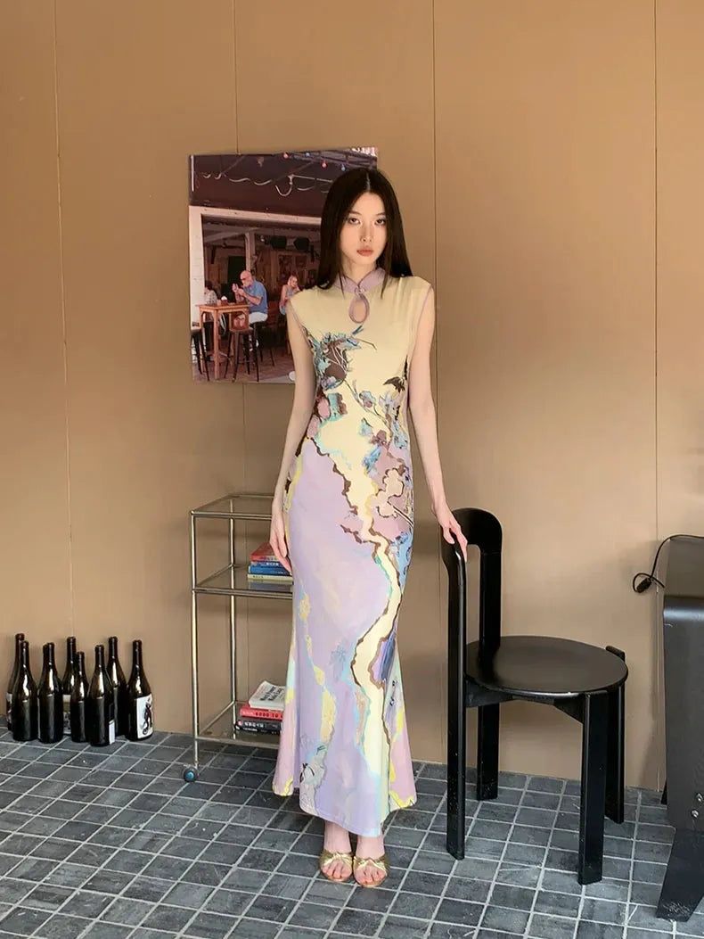 Maxi Skirt Outfits, Tenue Chic Femme - Vintage Floral Cut Out Maxi Dress Maxi Skirt Outfits, Tenue Chic Femme - Vintage Floral Cut Out Maxi Dress