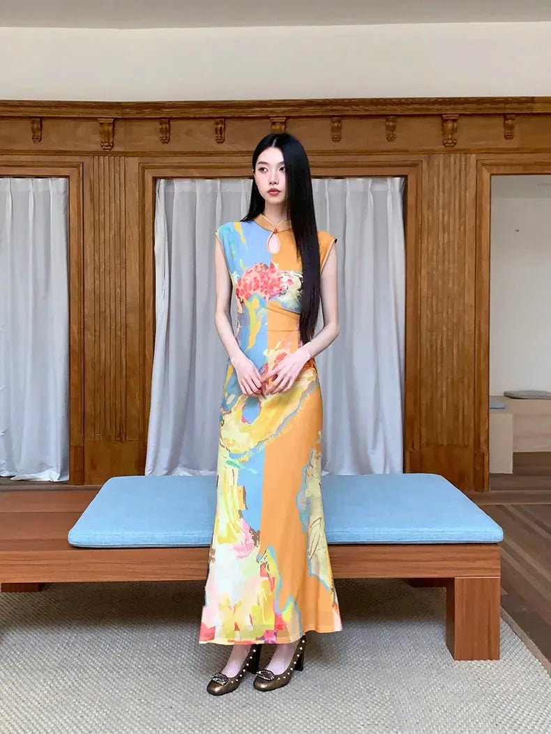 Maxi Skirt Outfits, Tenue Chic Femme - Vintage Floral Cut Out Maxi Dress Maxi Skirt Outfits, Tenue Chic Femme - Vintage Floral Cut Out Maxi Dress