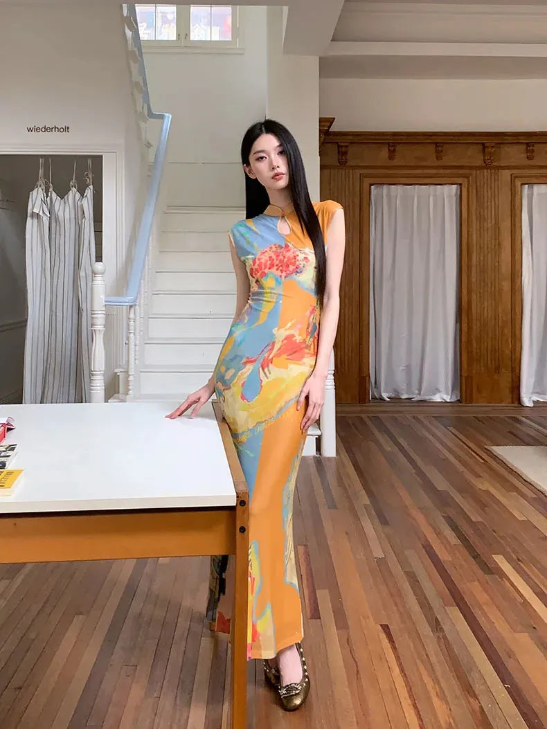 Maxi Skirt Outfits, Tenue Chic Femme - Vintage Floral Cut Out Maxi Dress Maxi Skirt Outfits, Tenue Chic Femme - Vintage Floral Cut Out Maxi Dress