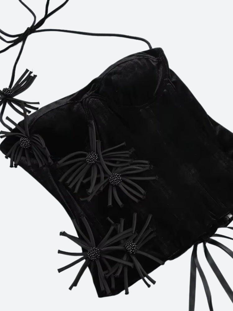 Maxi Skirt Whimsigoth, Korea January Outfit - Corset Top & Ruffled Mini Skirt Two Piece Set Maxi Skirt Whimsigoth, Korea January Outfit - Corset Top & Ruffled Mini Skirt Two Piece Set