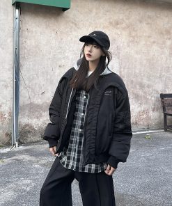 Men's 2025 Winter Arc Deconstruction Flight Jacket, Thick Padded Cotton Coat, Designer Niche American Style, Fashionable Outerwear