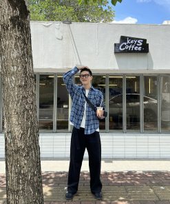 Men's American Retro Black Casual Pants - Cleanfit Straight Loose Long Trousers for Autumn and Winter Style