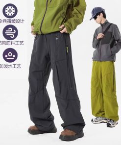 Men's American-Style Cargo Pants for Hiking - Functional Summer Outdoor Mountain Wear, High Street Casual Sports Pants
