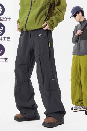 Men's American-Style Cargo Pants for Hiking - Functional Summer Outdoor Mountain Wear, High Street Casual Sports Pants