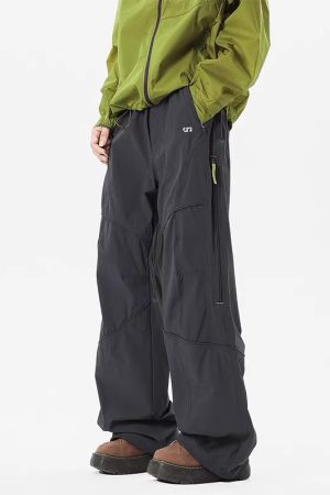 Men's American-Style Cargo Pants for Hiking - Functional Summer Outdoor Mountain Wear, High Street Casual Sports Pants