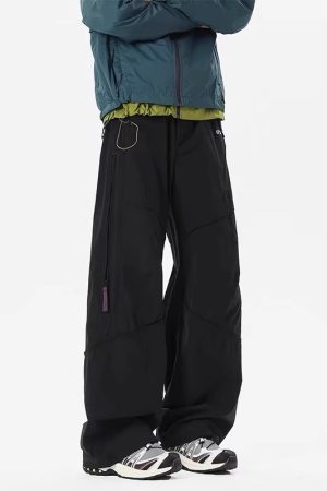 Men's American-Style Cargo Pants for Hiking - Functional Summer Outdoor Mountain Wear, High Street Casual Sports Pants