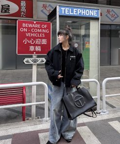 Men's American Vintage Lapel Windbreaker Jacket - Cool Spring Autumn Outerwear, Retro Style, Cleanfit Design