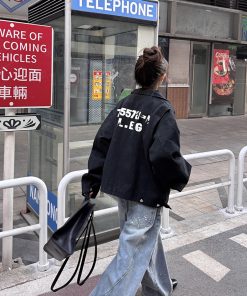 Men's American Vintage Lapel Windbreaker Jacket - Cool Spring Autumn Outerwear, Retro Style, Cleanfit Design