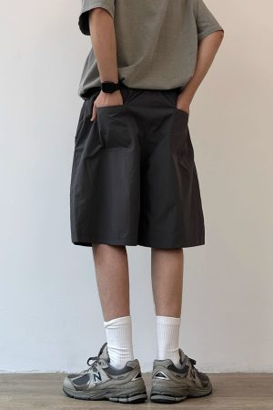 Men's and Women's Lightweight Quick-Dry Cargo Shorts - Versatile Straight-Leg Design for Summer Outdoor Sports