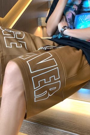 Men's Big Size Summer Basketball Shorts - Trendy 2025 Outdoor Five-Point Pants for Youth, American Sports Style