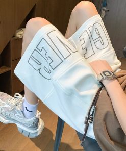 Men's Big Size Summer Basketball Shorts - Trendy 2025 Outdoor Five-Point Pants for Youth, American Sports Style