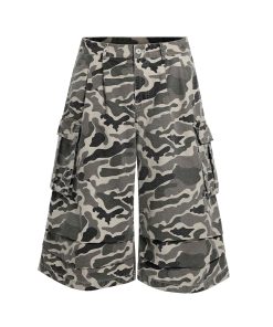 Men's Camouflage Cargo Shorts - Loose Fit Vintage Style Summer Three-Quarter Pants, Trendy American Casual 2025 Fashion