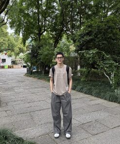 Men's Casual Loose Fit Quick-Dry Long Pants with Thin Elastic Band - Sun-Proof Summer Versatile Style for American Fashion